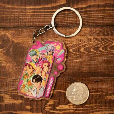"soda pop" k-pop demon hunter keychain