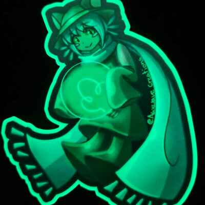 One shot glow in the dark sticker