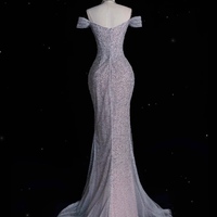  Handmade Light Pink Strapless Prom Dress – Long Sequined Lace Evening Gown for Parties, Receptions & Engagements - Thumbnail 3