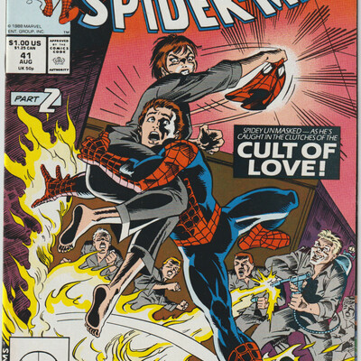 Marvel comics web of spider-man (1985) set of 12 comics 41-107