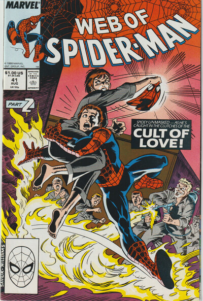 Marvel comics web of spider-man (1985) set of 12 comics 41-107