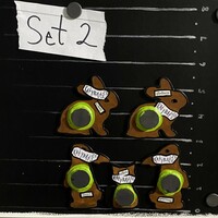 Five Hand-Painted Magnets (Set 2) - Thumbnail 1