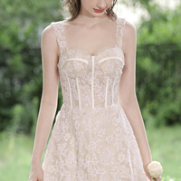 Lovely A-Line Lace Short Prom Party Dress - Thumbnail 2