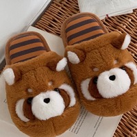 Red Panda Plush Slippers - Thumbnail 3
