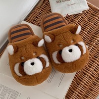 Red Panda Plush Slippers - Thumbnail 5