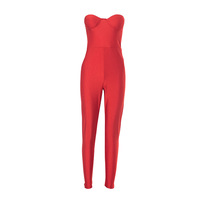 Sexy tube-top tights with a backless jumpsuit - Thumbnail 1
