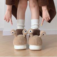 Cute Snail Plush Slippers - Thumbnail 2