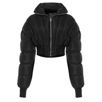 Short warm cardigan padded jacket - Thumbnail 2