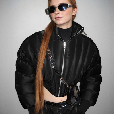 Short warm cardigan padded jacket