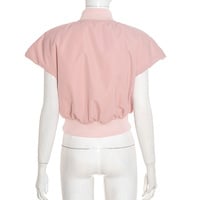 New autumn and winter zipper cardigan pocket waist-baring short cotton coat - Thumbnail 4