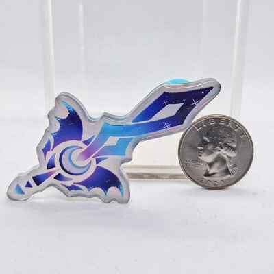 Holographic pin: celestial swords