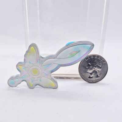 Holographic pin: celestial swords