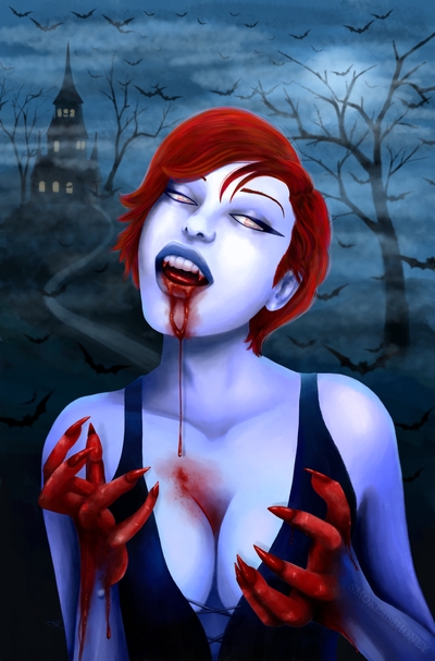 Caline the Vampire - 8x10" Fine Art Giclee Print 