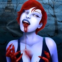 Caline the Vampire - 18x24" Framed Canvas 1/1 - Thumbnail 1