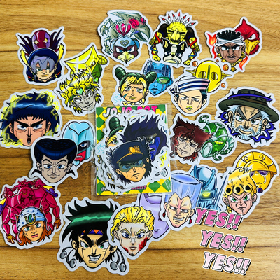 Jojo's bizarre dot sticker set