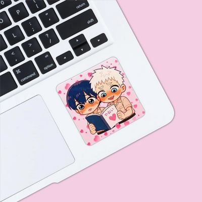 Chibi Yoshiki & Hikaru Reading Yaoi Sticker