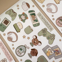 Cozy Gaming - Green Sticker Sheet - Thumbnail 1