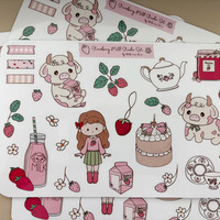 Strawberry Milk Sticker Sheet - Thumbnail 3