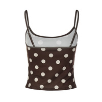 Fashionable polka dot print slim short versatile small camisole - Thumbnail 3