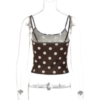 Fashionable polka dot print slim short versatile small camisole - Thumbnail 6