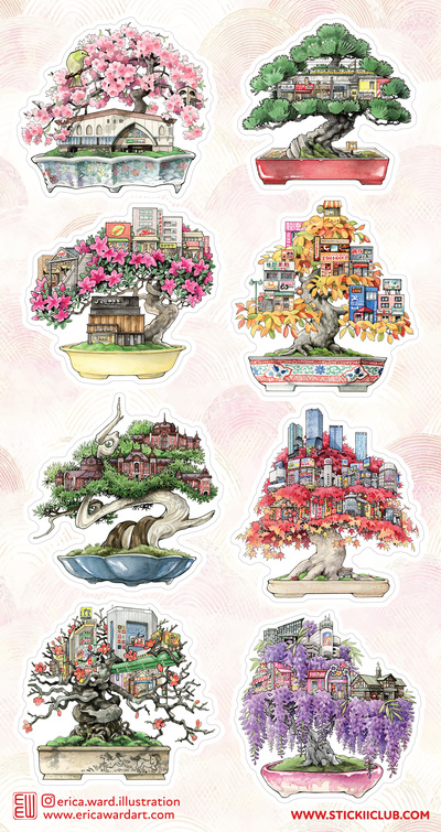 "Yamanote Bonsai" Sticker Sheet