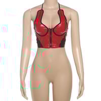 Sexy street style fashion all-match halterneck zipper vest - Thumbnail 5