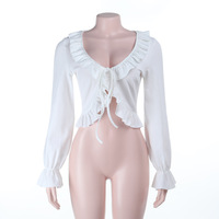 Fashionable casual versatile knitted cardigan top - Thumbnail 3