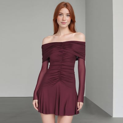 Elegant slim-fitting one-shoulder hip-wrapped dress with chest pads