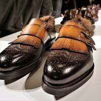 Handmade Specially Designed Formal Double Monk Fringe Style Dress Shoes - Thumbnail 1