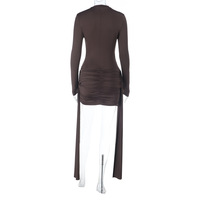 Half turtleneck long sleeve ribbon hip dress - Thumbnail 5