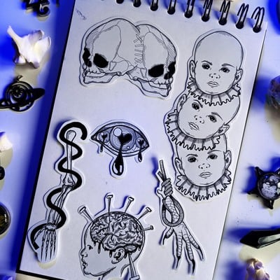 Mental sticker set ( 6 stickers)