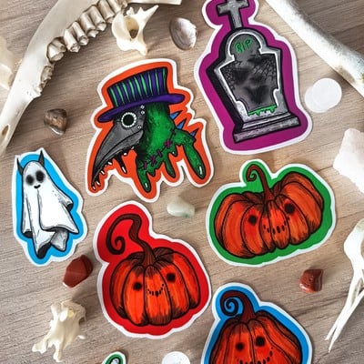 Happy halloween sticker set (6 pieces)
