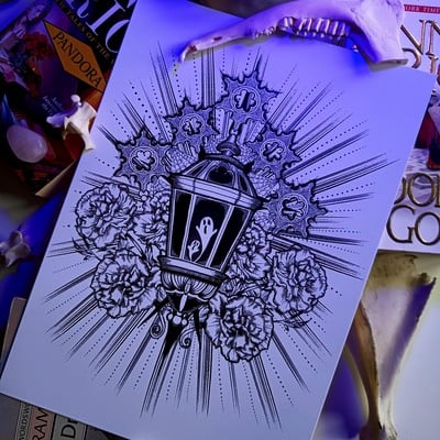 Big print: ghostly lantern