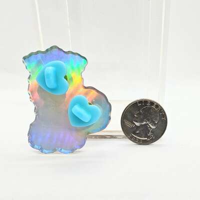 Holographic pin: galaxy kitty