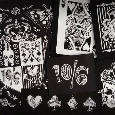 Alice kawaii goth handmade sew-on fabric patches sets
