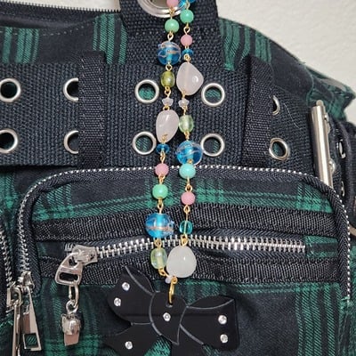 Super graphic ultra modern girl bag charm