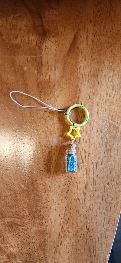 Mr. Electric Blue phone charm