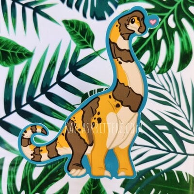 Chiquita brachiosaurus- vinyl sticker