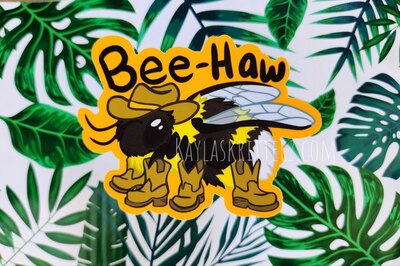 Bee Haw! - Vinyl Sticker