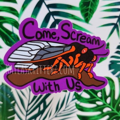 Scream with us - vinyl sticker