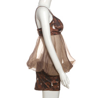 Solid color splicing irregular suspender slim fashion dress - Thumbnail 1