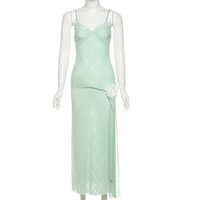 Slim fit fashionable and trendy slim waist slimming three-dimensional flower dress - Thumbnail 7