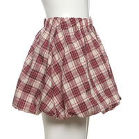 Retro plaid trendy versatile fashion high waist skirt - Thumbnail 1