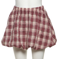 Retro plaid trendy versatile fashion high waist skirt - Thumbnail 2