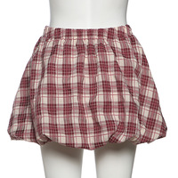 Retro plaid trendy versatile fashion high waist skirt - Thumbnail 4