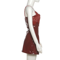 Solid color lace suspenders sleeveless backless slim fit temperament versatile dress - Thumbnail 5