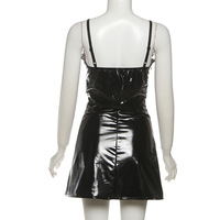 Solid color lace suspenders sleeveless backless slim fit temperament versatile dress - Thumbnail 7