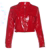 Solid color straight shoulder temperament loose coat - Thumbnail 2