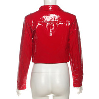 Solid color straight shoulder temperament loose coat - Thumbnail 4