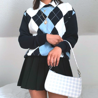 HIGH SCHOOL ARGYLE JUMPER - Thumbnail 1